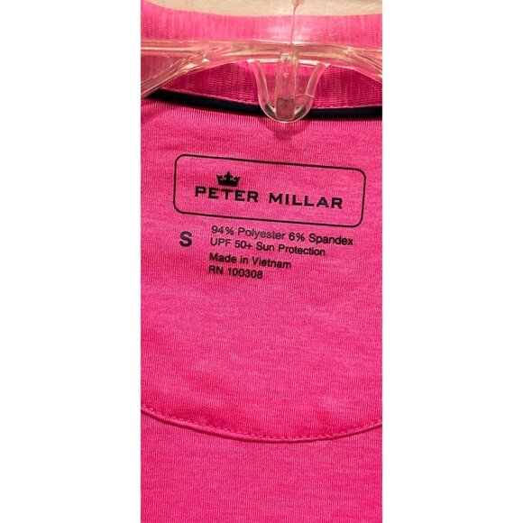 Women's Size Small Peter Millar Jersey Polo Shirt Pink - Picture 3 of 5